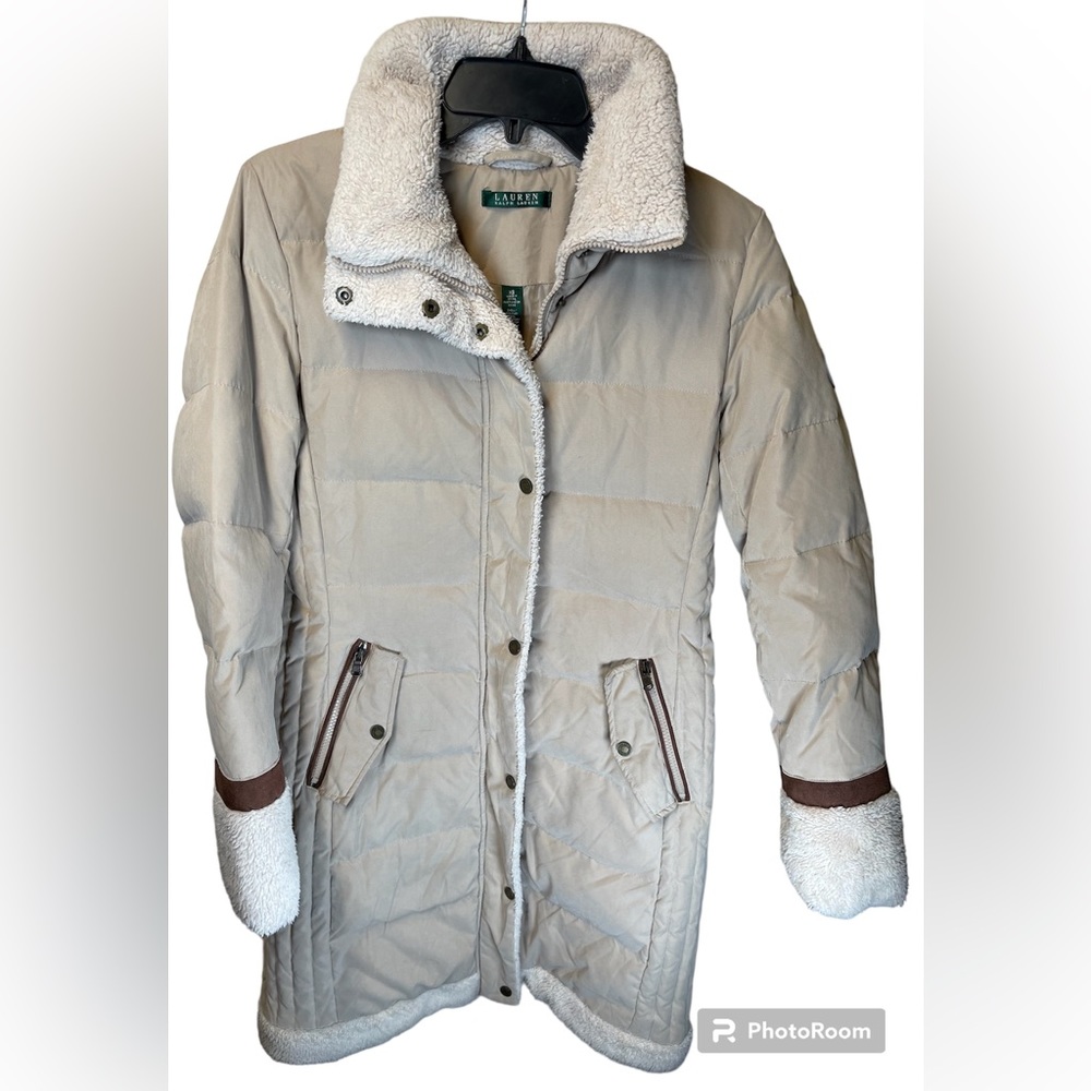 Lauren Ralph Lauren Women’s Down Parka Tan. Size XS